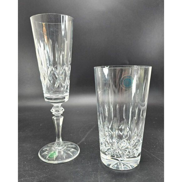 Galway Irish Crystal Assorted Glassware Set Of 4 Champagne High Low Ball DH1372 - Picture 4 of 8